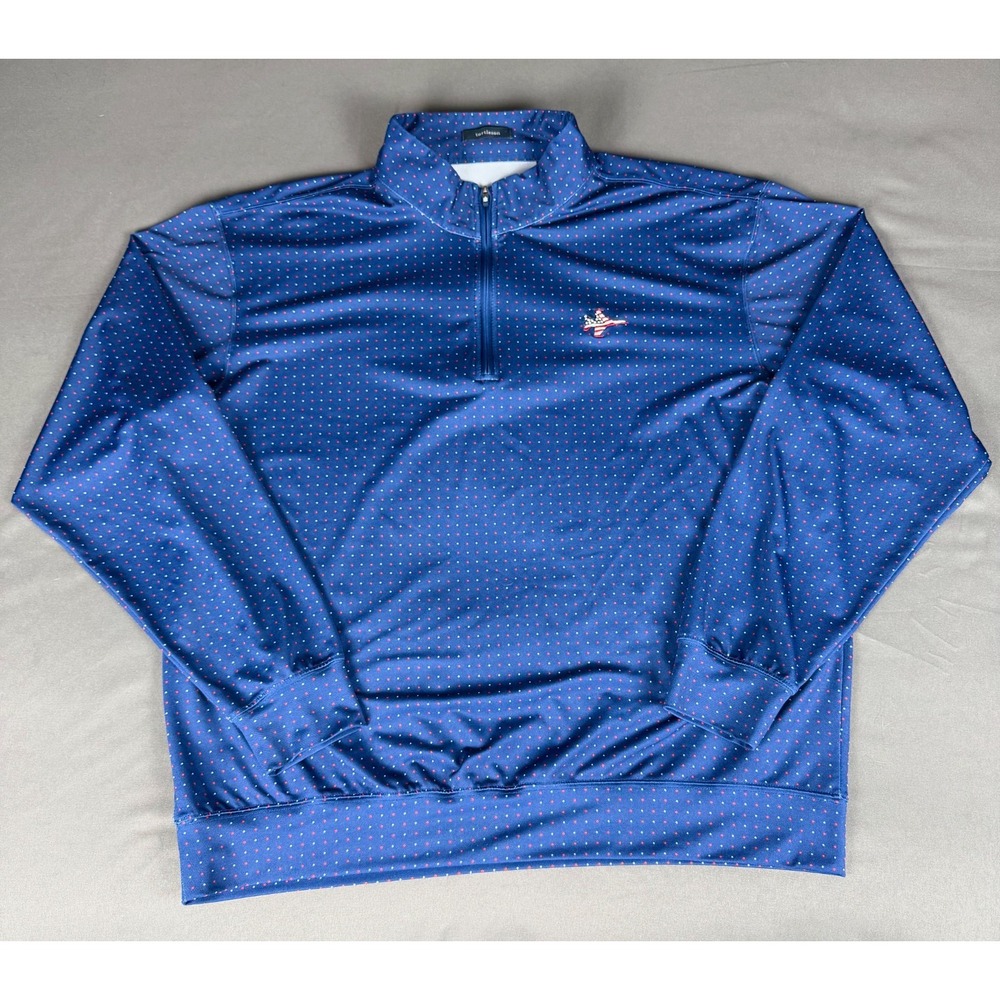 Turtleson American Dunes Folds of Honor 1/4 Zip Pullover Navy Patriotic L